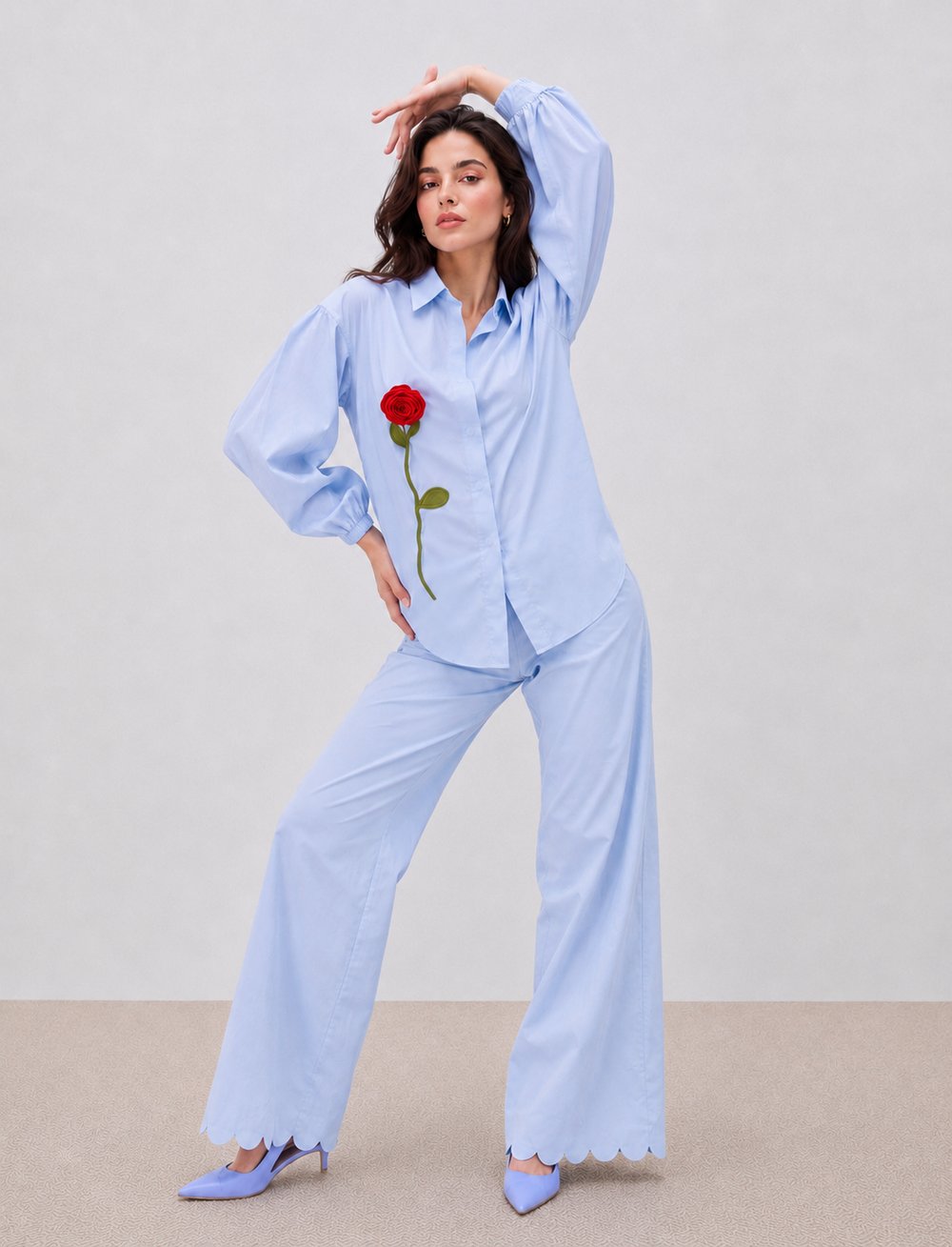 Powder Blue Cotton Set