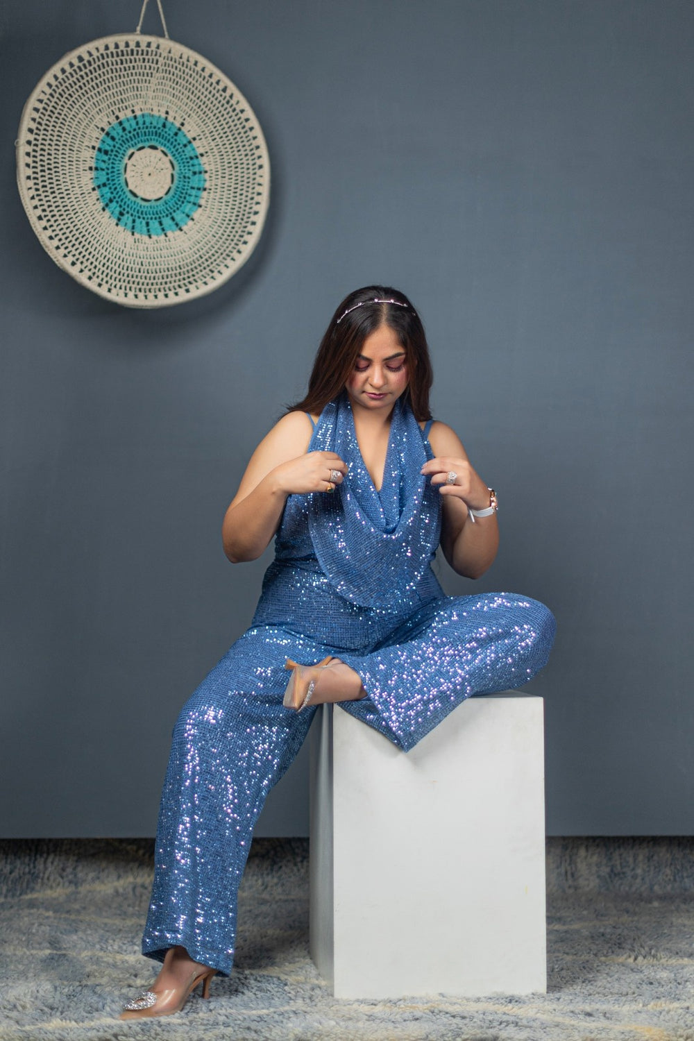 Bejewled Shimmer Jumpsuit